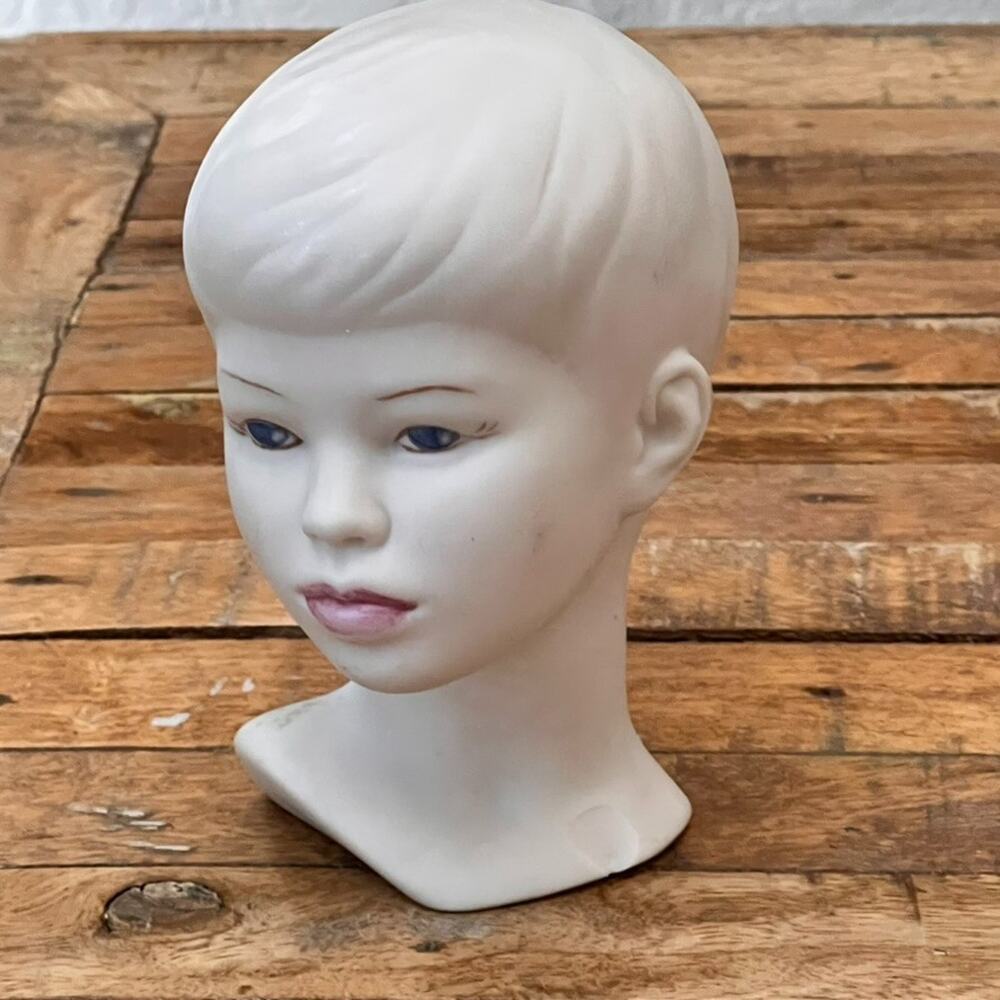 Vintage Holland Mold Boy Bisque Busts Pale